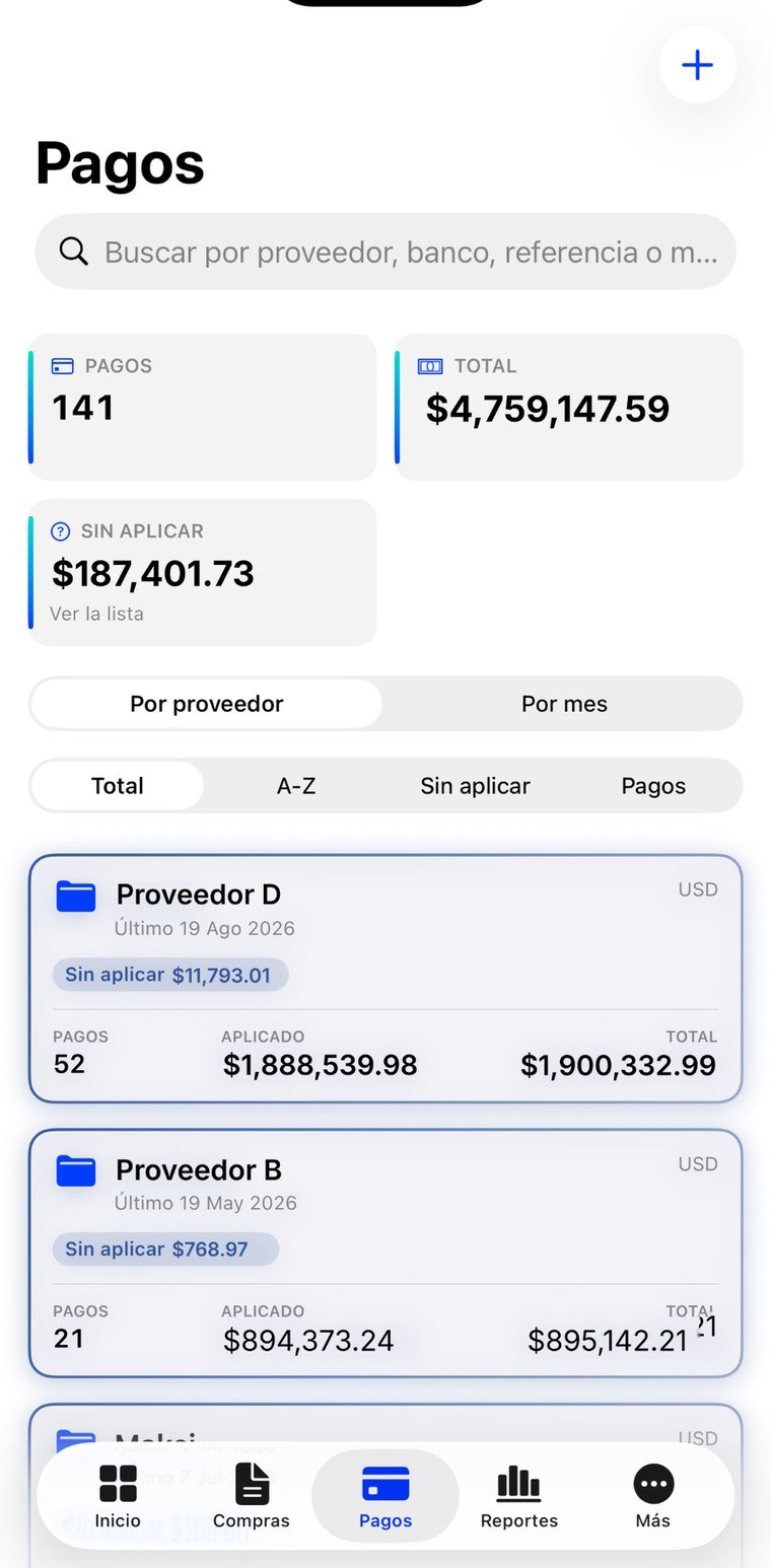 Pagos aplicados a su factura, con lo que quedó sin aplicar