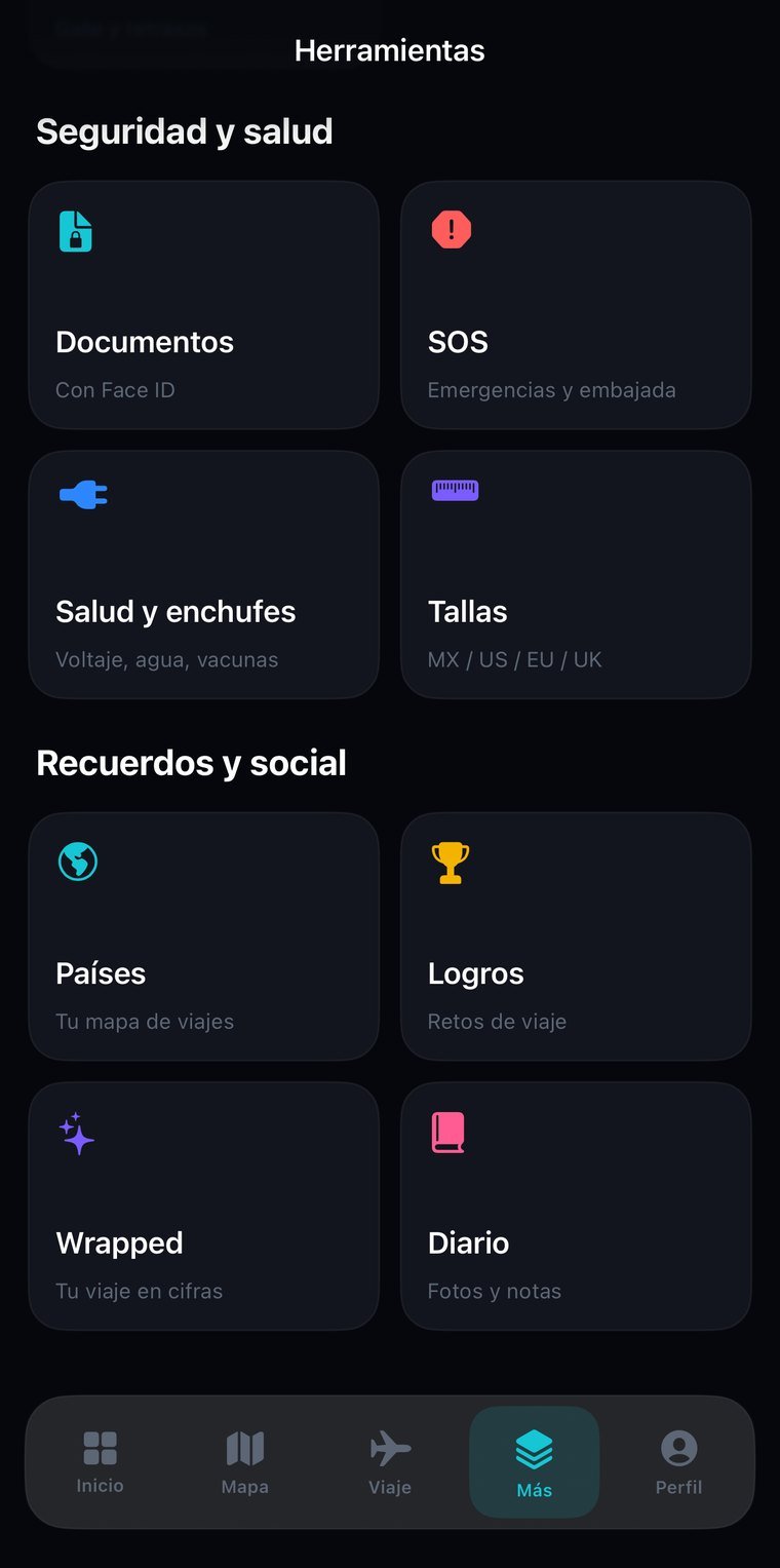 Seguridad y salud: documentos, SOS, enchufes y tallas