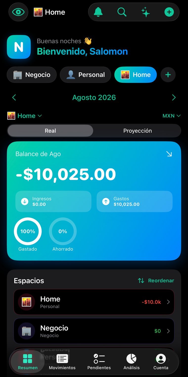El balance del mes, con ingresos y gastos a la vista